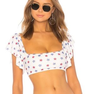 TULAROSA solange star spangled bikini top